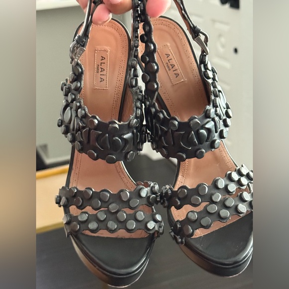Alaia Khaite Studded Leather Sandals EUC - Picture 2 of 10